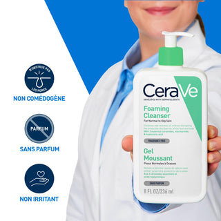 CeraVe Gel Moussant Purifiant Peaux Normales à Grasses 236ml