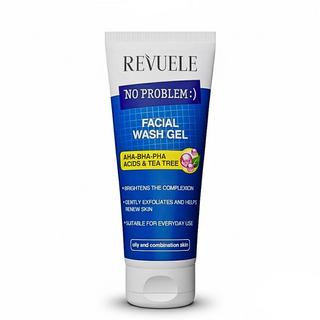 Revuele No Problem Facial Wash Gel AHA-BHA-PHA Acids Tea Tree 200ml – Image 1