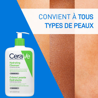 CeraVe Crème Lavante Hydratante Peau Normale à Sèche - 473ml