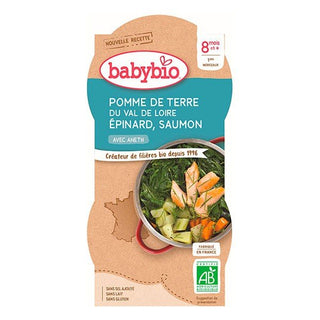 Babybio Bol Pomme de Terre Épinard Saumon à l'Aneth Bio 2x200g