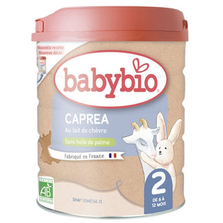 Babybio Caprea 2 Lait Infantile au Lait de Chèvre Bio Sans Huile de Palme 6-12 Mois - 800g