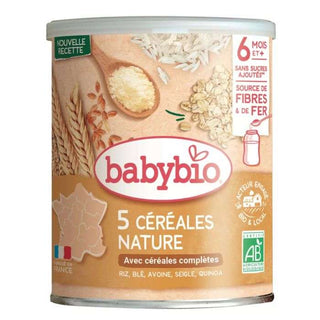 Babybio Céréales 5 Grains Bio pour Bébé 6 Mois+