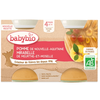 Babybio Petit Pot Bio Pomme & Mirabelle
