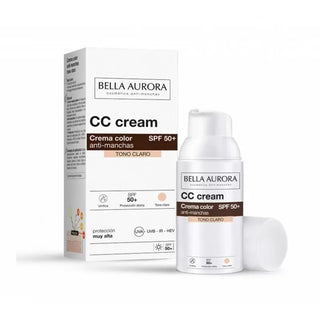 Bella Aurora CC Crème Anti - Taches SPF50 Teinte Claire 30ml