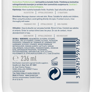CeraVe Crème Lavante Hydratante 236ml