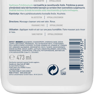 CeraVe Gel Moussant Nettoyant pour Peaux Normales à Grasses - 473ml