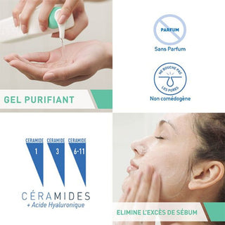CeraVe Gel Moussant Purifiant Peaux Normales à Grasses 236ml