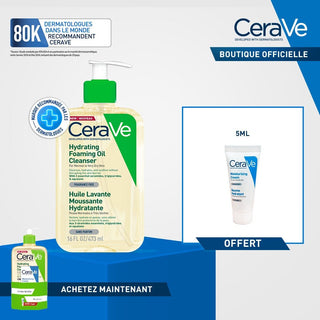CeraVe Huile Lavante Moussante Hydratante Peau Très Sèche à Atopique 473ml
