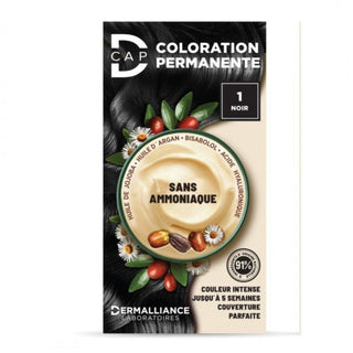 D - Cap Coloration Permanente Cheveux Noir Intense