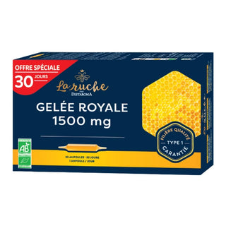 Dietaroma La Ruche Gelée Royale Bio 1500mg Ampoules - Booster Immunitaire