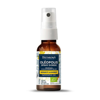 Dietaroma Spray Gorge Bio Propolis & Huiles Essentielles 20ml