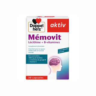 Doppel Herz Aktiv Mémovit Lécithine + B - vitamines - Vigueur Intellectuelle et Bien - être Nerveux