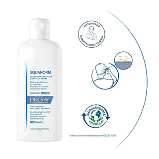 Ducray Squanorm - Shampooing Antipelliculaire pour Pellicules Grasses 200ml