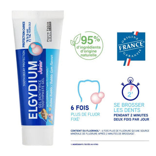 Elgydium Junior Dentifrice Bubble Gum 7 - 12 Ans
