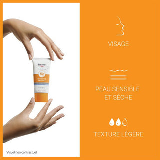 Eucerin Sun Protection Crème Visage SPF 50+ pour Peaux Sensibles