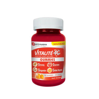 Forté Pharma Vitalité 4G Goût Orange - Gummies Énergisants