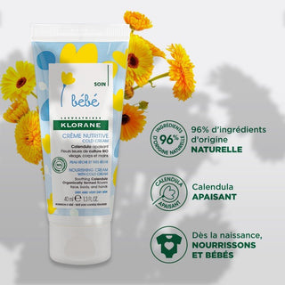 Klorane Bébé Crème Nutritive Cold Cream - 40 ml