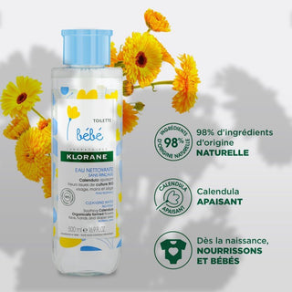 Klorane Bébé Eau Nettoyante sans Rinçage au Calendula - 500 ml