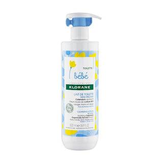 Klorane Bébé - Lait de Toilette Apaisant sans Rinçage au Calendula - 500ml
