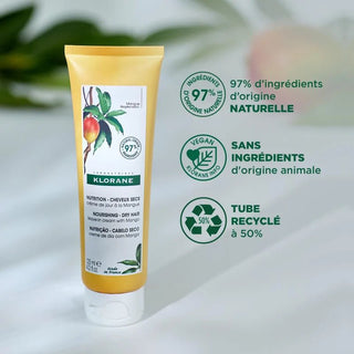 Klorane Crème de Jour Nutrition à la Mangue pour Cheveux Secs - 125ml