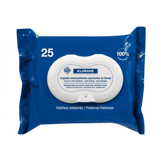 Klorane Lingettes Démaquillantes Apaisantes au Bleuet - 25 Pièces