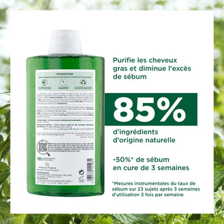Klorane Shampoing Séboréducteur à l'Ortie BIO - Cheveux Gras 400ml