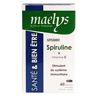 Maelys Spiruline et Vitamine C - 60 Gélules
