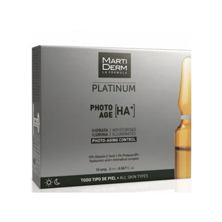 Martiderm Platinum Photo Age HA+ Hydratant et Anti - âge 10 Ampoules