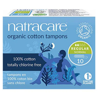 Natracare Tampons Réguliers Sans Applicateur - 10 Unités