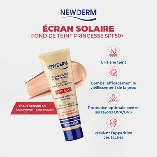 New Derm Crème Solaire SPF 50+ Teintée Princesse