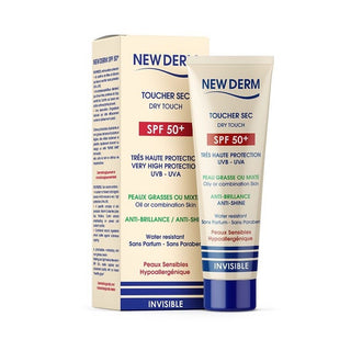 New Derm Écran Solaire Invisible Toucher Sec SPF50+ 50ml