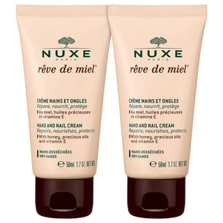 NUXE Rêve de Miel - Crème Réparatrice pour Mains et Ongles 2x50ml