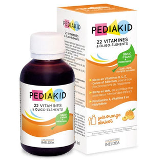 PediaKid Sirop 22 Vitamines et Oligo - Éléments 125ml