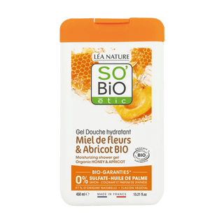 So Bio Gel Douche Hydratant au Miel de Fleurs et Abricot Bio 450 ml