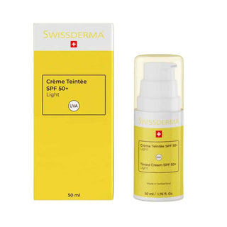 SwissDerma Crème Teintée Light SPF 50+ - Haute Protection Solaire