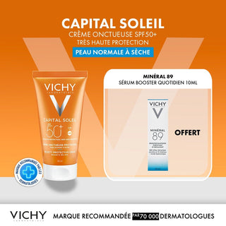 Vichy Capital Soleil Crème Onctueuse SPF50+ Peau Sensible Normale à Sèche
