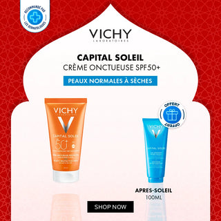 Vichy Capital Soleil Crème Onctueuse SPF50+ Peau Sensible Normale à Sèche