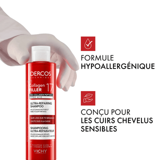 Vichy Dercos Shampoing Ultra-Réparateur Collagen 17 Filler 200 ml