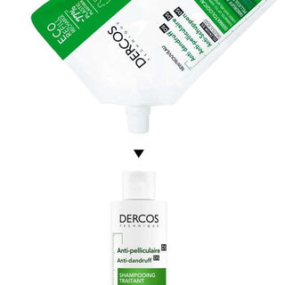 Vichy Dercos Technique Eco - Recharge Shampooing Antipelliculaire Cheveux Normaux à Gras 500ml