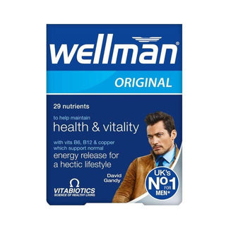 Vitabiotics Wellman Original - Multivitamines pour Hommes (30 Comprimés)