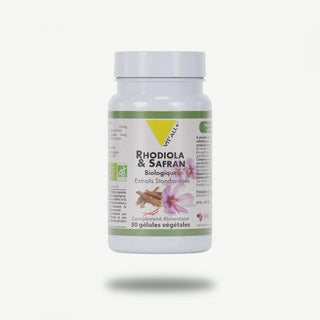 Vitall+ Rhodiola & Safran Bio 30 Gélules Végetales